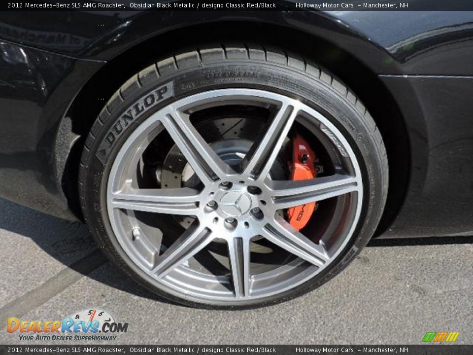 2012 Mercedes-Benz SLS AMG Roadster Obsidian Black Metallic / designo Classic Red/Black Photo #7