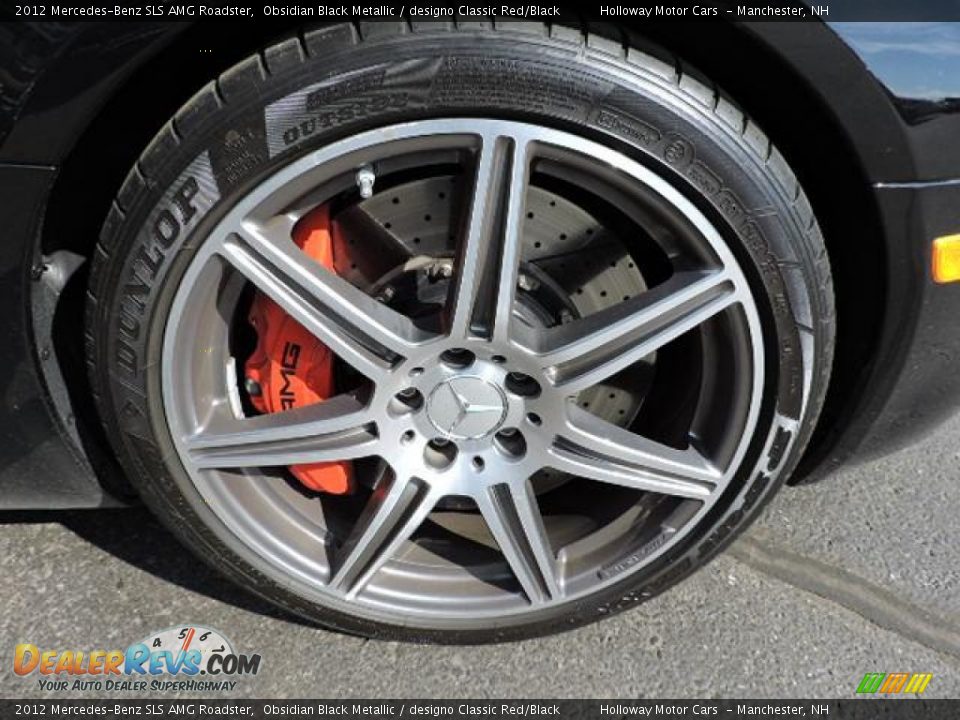 2012 Mercedes-Benz SLS AMG Roadster Obsidian Black Metallic / designo Classic Red/Black Photo #8