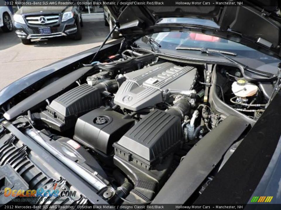 2012 Mercedes-Benz SLS AMG Roadster Obsidian Black Metallic / designo Classic Red/Black Photo #9