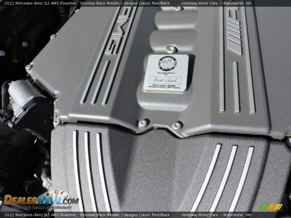 2012 Mercedes-Benz SLS AMG Roadster Obsidian Black Metallic / designo Classic Red/Black Photo #10