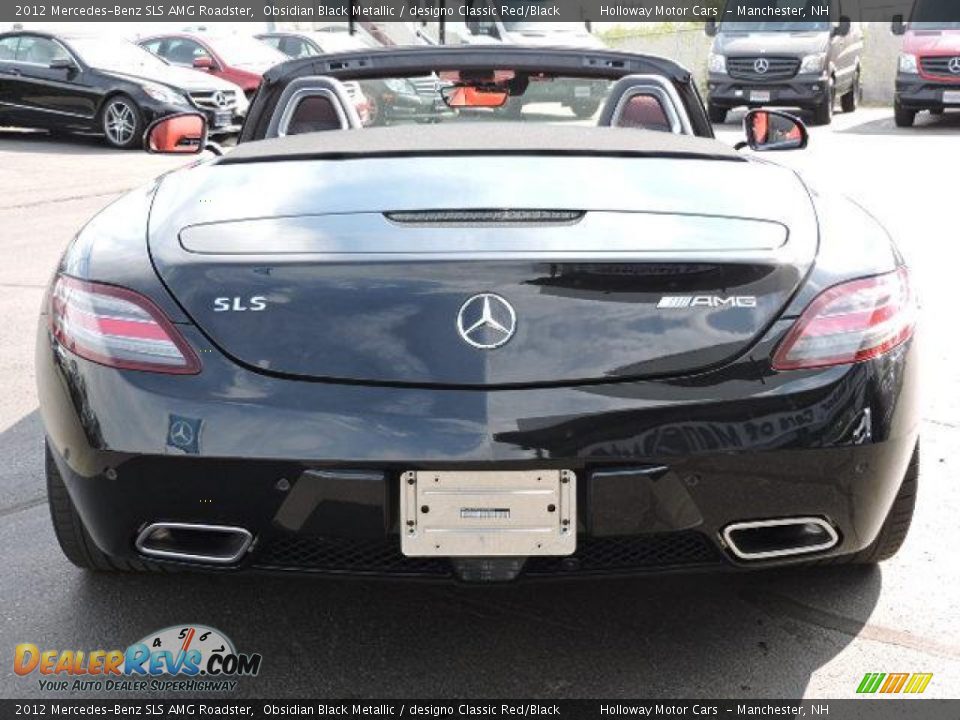 2012 Mercedes-Benz SLS AMG Roadster Obsidian Black Metallic / designo Classic Red/Black Photo #12