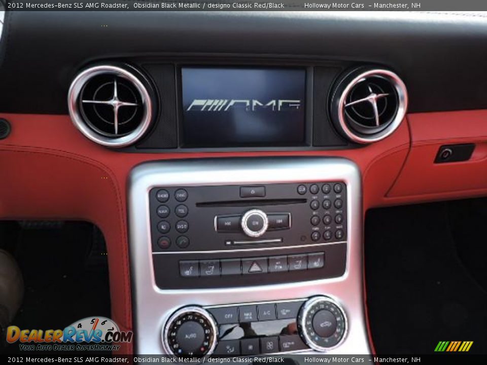 2012 Mercedes-Benz SLS AMG Roadster Obsidian Black Metallic / designo Classic Red/Black Photo #17
