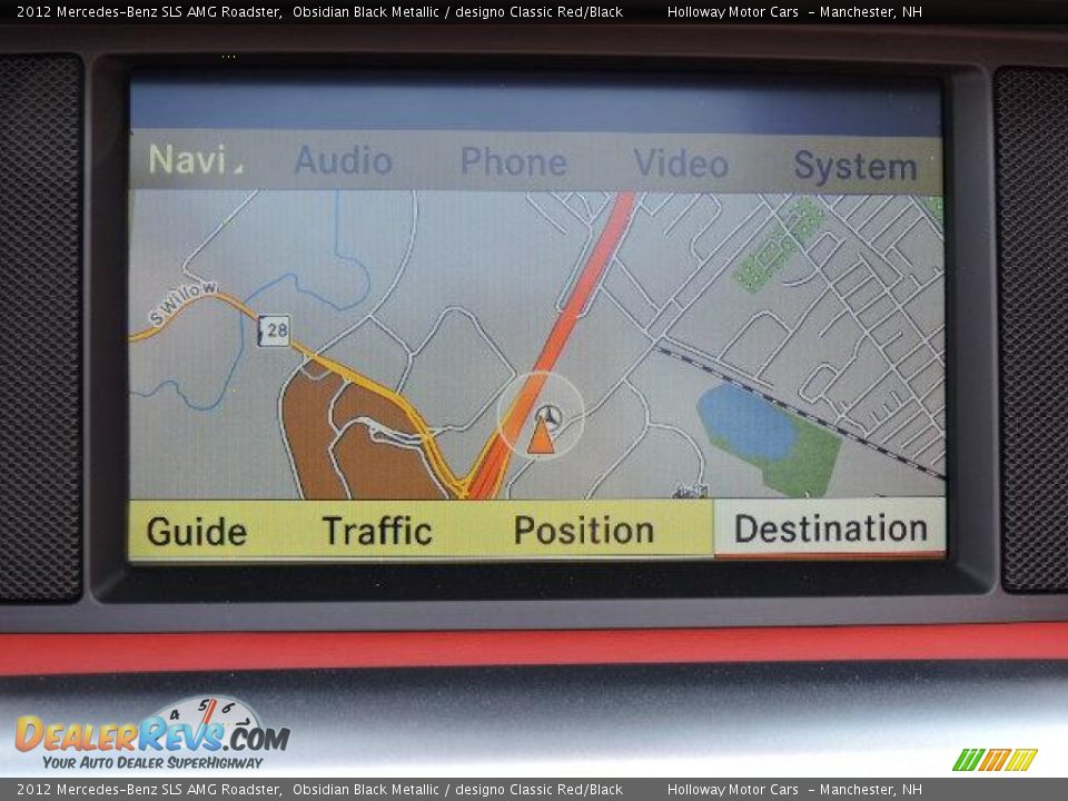 2012 Mercedes-Benz SLS AMG Roadster Obsidian Black Metallic / designo Classic Red/Black Photo #18