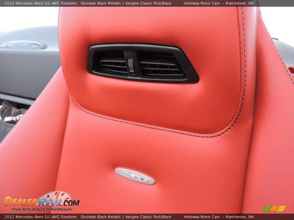 2012 Mercedes-Benz SLS AMG Roadster Obsidian Black Metallic / designo Classic Red/Black Photo #20