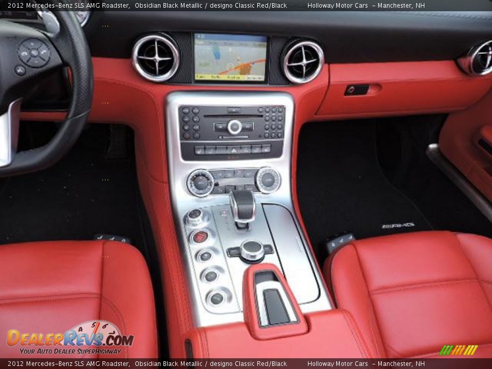 2012 Mercedes-Benz SLS AMG Roadster Obsidian Black Metallic / designo Classic Red/Black Photo #22