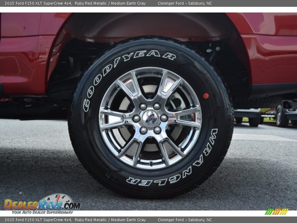 2015 Ford F150 XLT SuperCrew 4x4 Ruby Red Metallic / Medium Earth Gray Photo #5