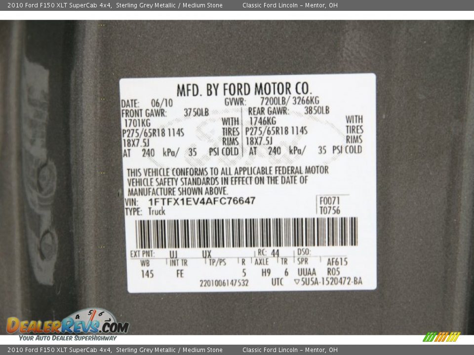 2010 Ford F150 XLT SuperCab 4x4 Sterling Grey Metallic / Medium Stone Photo #19