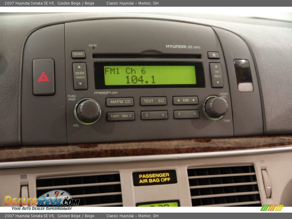 2007 Hyundai Sonata SE V6 Golden Beige / Beige Photo #9