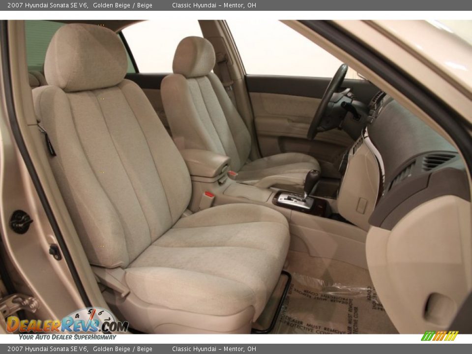 2007 Hyundai Sonata SE V6 Golden Beige / Beige Photo #14