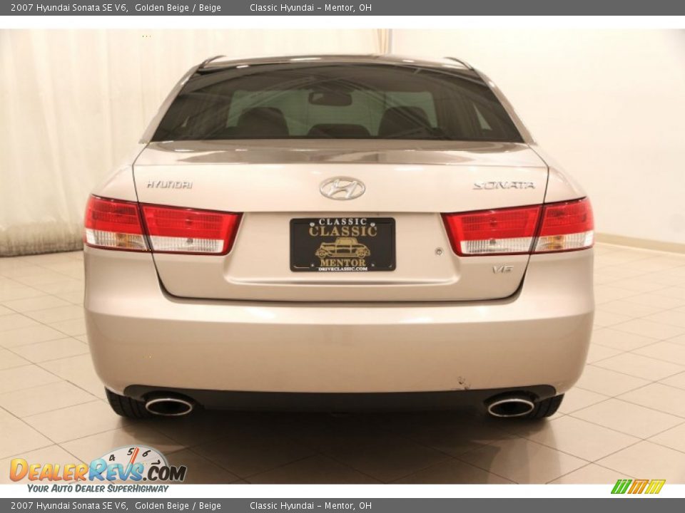 2007 Hyundai Sonata SE V6 Golden Beige / Beige Photo #17