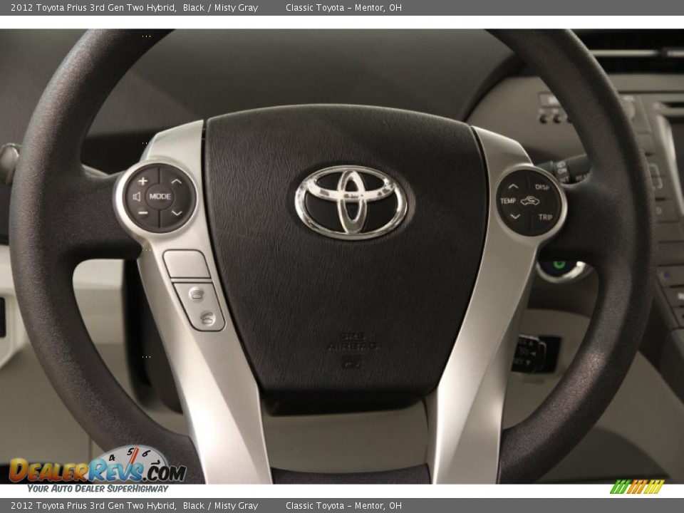 2012 Toyota Prius 3rd Gen Two Hybrid Black / Misty Gray Photo #6