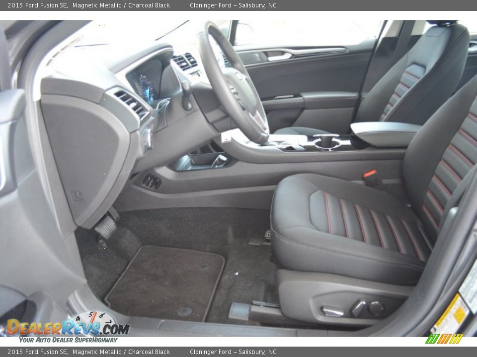 2015 Ford Fusion SE Magnetic Metallic / Charcoal Black Photo #7