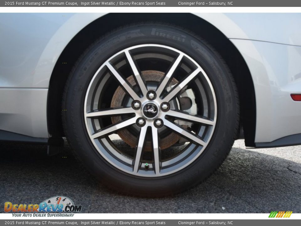 2015 Ford Mustang GT Premium Coupe Ingot Silver Metallic / Ebony Recaro Sport Seats Photo #5