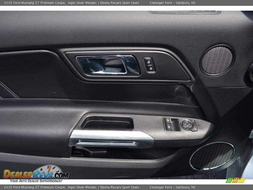 2015 Ford Mustang GT Premium Coupe Ingot Silver Metallic / Ebony Recaro Sport Seats Photo #6