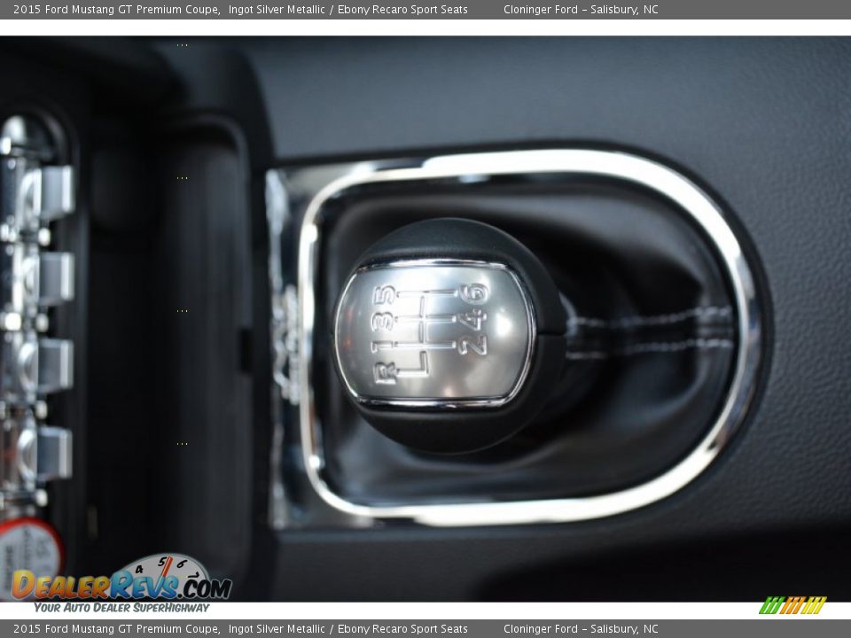 2015 Ford Mustang GT Premium Coupe Ingot Silver Metallic / Ebony Recaro Sport Seats Photo #16