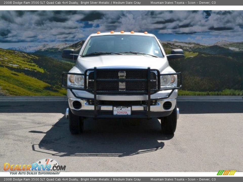 2008 Dodge Ram 3500 SLT Quad Cab 4x4 Dually Bright Silver Metallic / Medium Slate Gray Photo #4