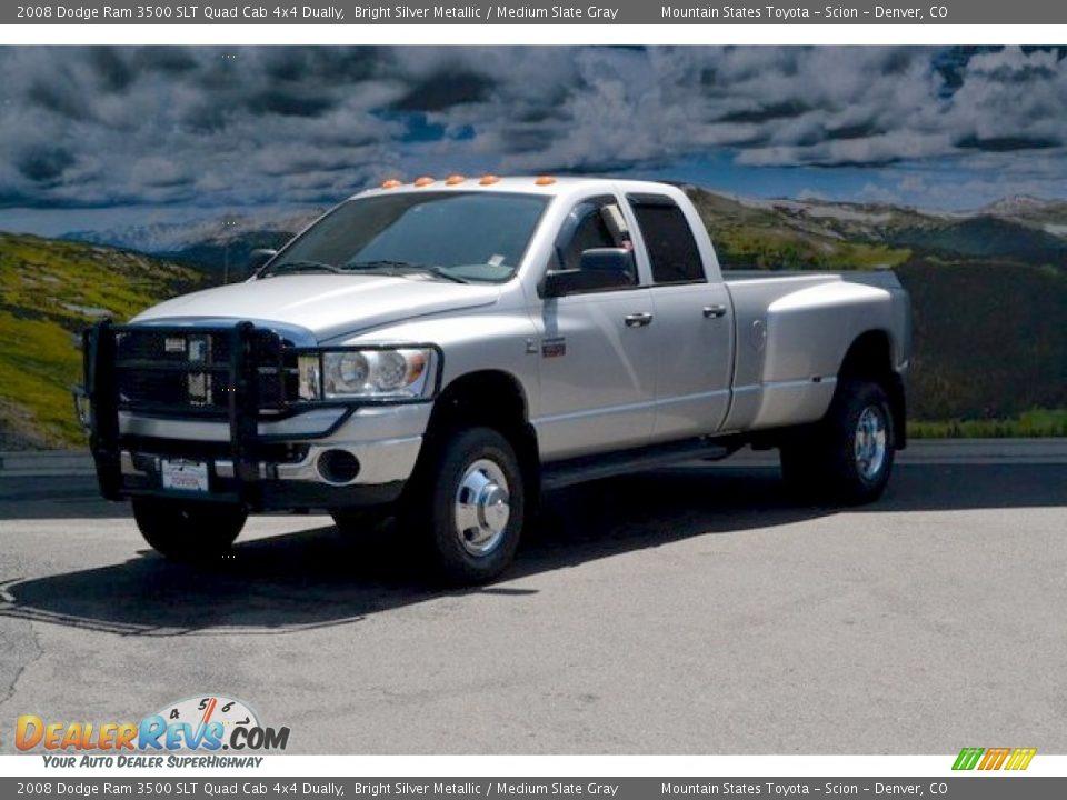 2008 Dodge Ram 3500 SLT Quad Cab 4x4 Dually Bright Silver Metallic / Medium Slate Gray Photo #5
