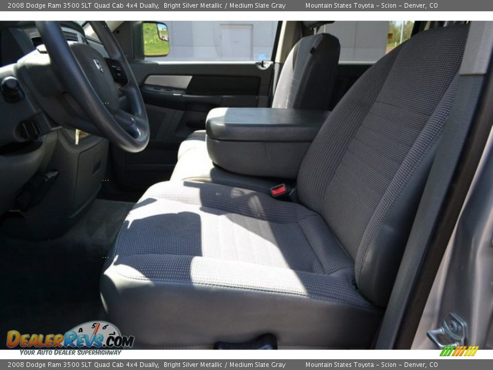 2008 Dodge Ram 3500 SLT Quad Cab 4x4 Dually Bright Silver Metallic / Medium Slate Gray Photo #11
