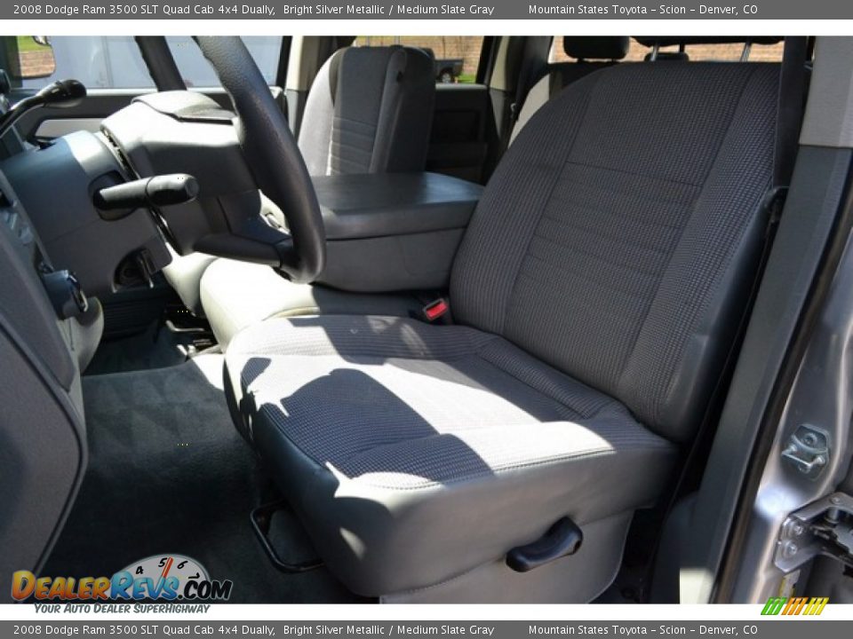 2008 Dodge Ram 3500 SLT Quad Cab 4x4 Dually Bright Silver Metallic / Medium Slate Gray Photo #12