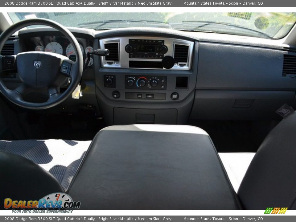 2008 Dodge Ram 3500 SLT Quad Cab 4x4 Dually Bright Silver Metallic / Medium Slate Gray Photo #13