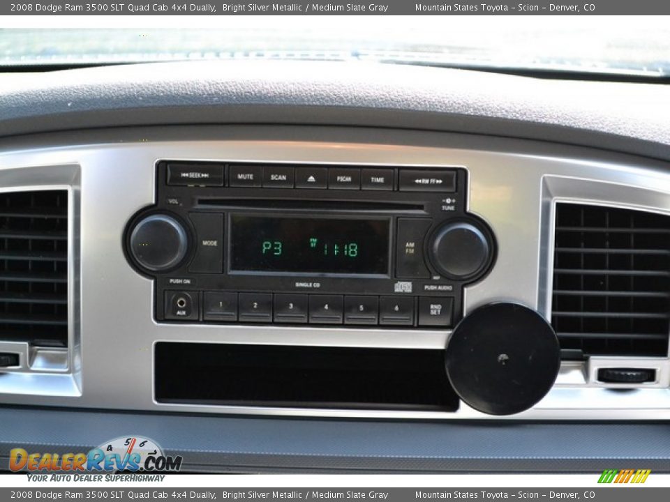 2008 Dodge Ram 3500 SLT Quad Cab 4x4 Dually Bright Silver Metallic / Medium Slate Gray Photo #14