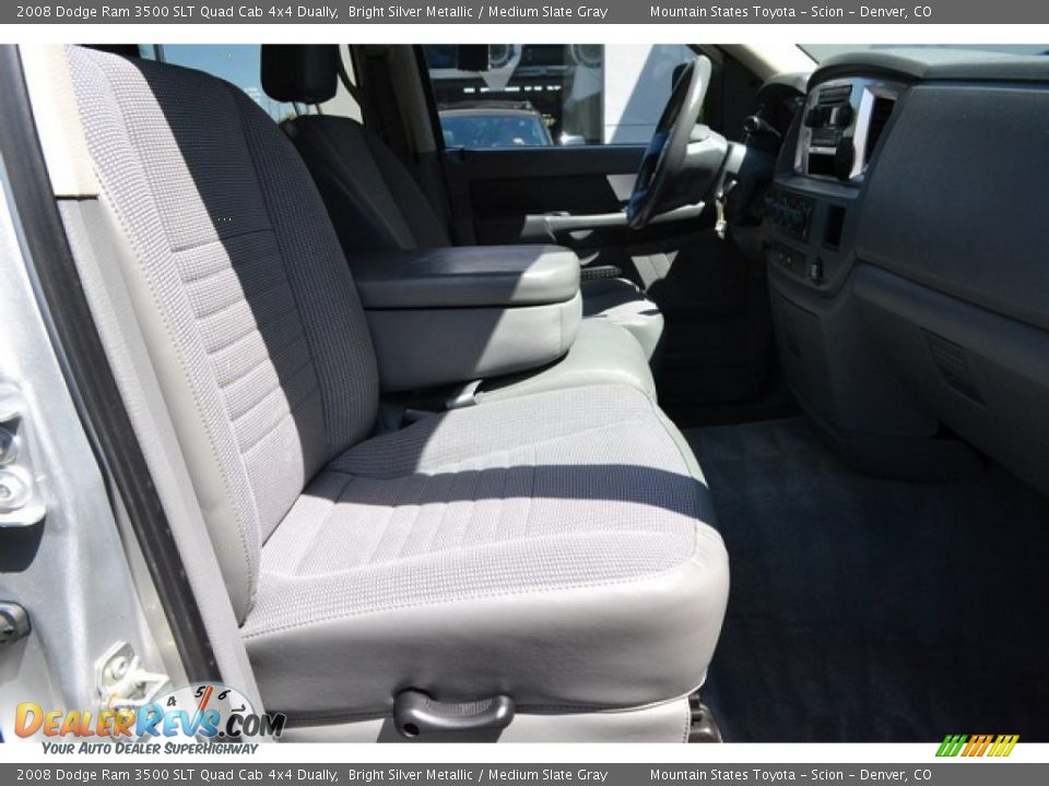 2008 Dodge Ram 3500 SLT Quad Cab 4x4 Dually Bright Silver Metallic / Medium Slate Gray Photo #17