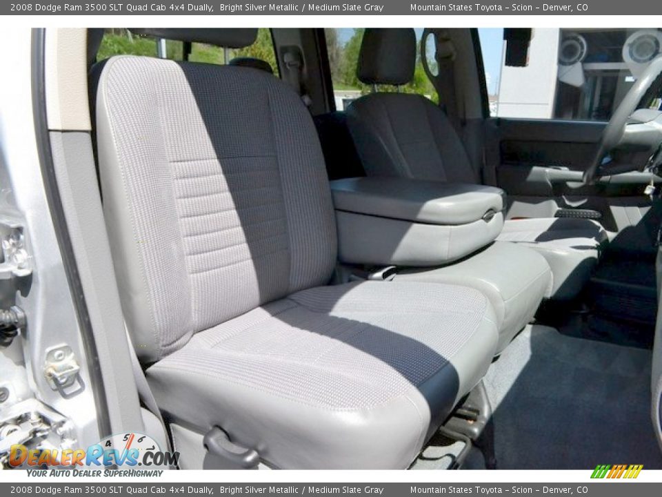 2008 Dodge Ram 3500 SLT Quad Cab 4x4 Dually Bright Silver Metallic / Medium Slate Gray Photo #18