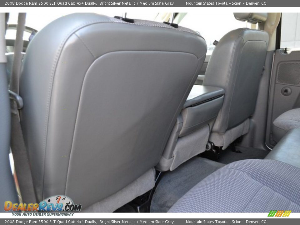 2008 Dodge Ram 3500 SLT Quad Cab 4x4 Dually Bright Silver Metallic / Medium Slate Gray Photo #19