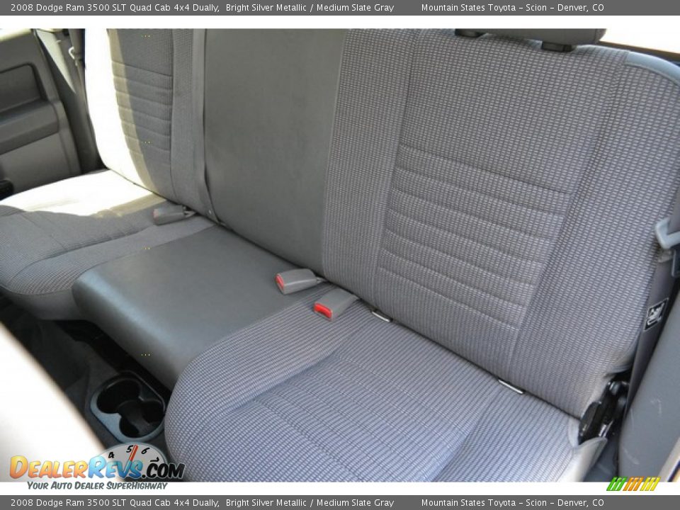 2008 Dodge Ram 3500 SLT Quad Cab 4x4 Dually Bright Silver Metallic / Medium Slate Gray Photo #22