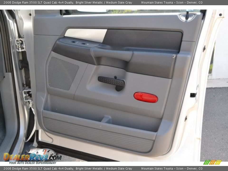 2008 Dodge Ram 3500 SLT Quad Cab 4x4 Dually Bright Silver Metallic / Medium Slate Gray Photo #25