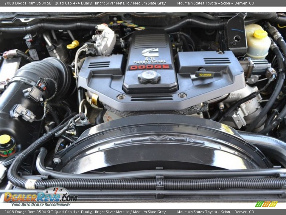2008 Dodge Ram 3500 SLT Quad Cab 4x4 Dually Bright Silver Metallic / Medium Slate Gray Photo #27