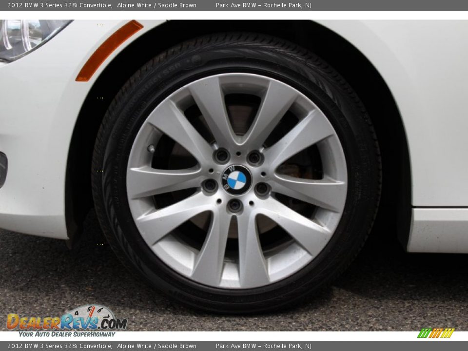 2012 BMW 3 Series 328i Convertible Alpine White / Saddle Brown Photo #33