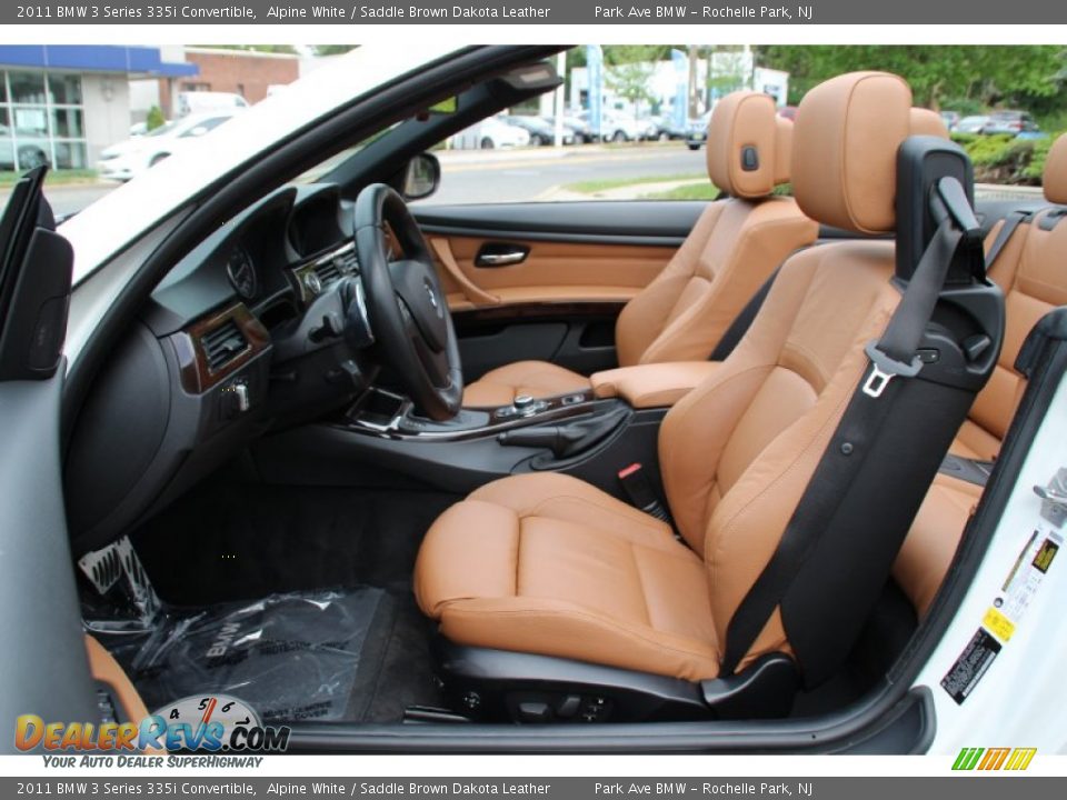 2011 BMW 3 Series 335i Convertible Alpine White / Saddle Brown Dakota Leather Photo #13