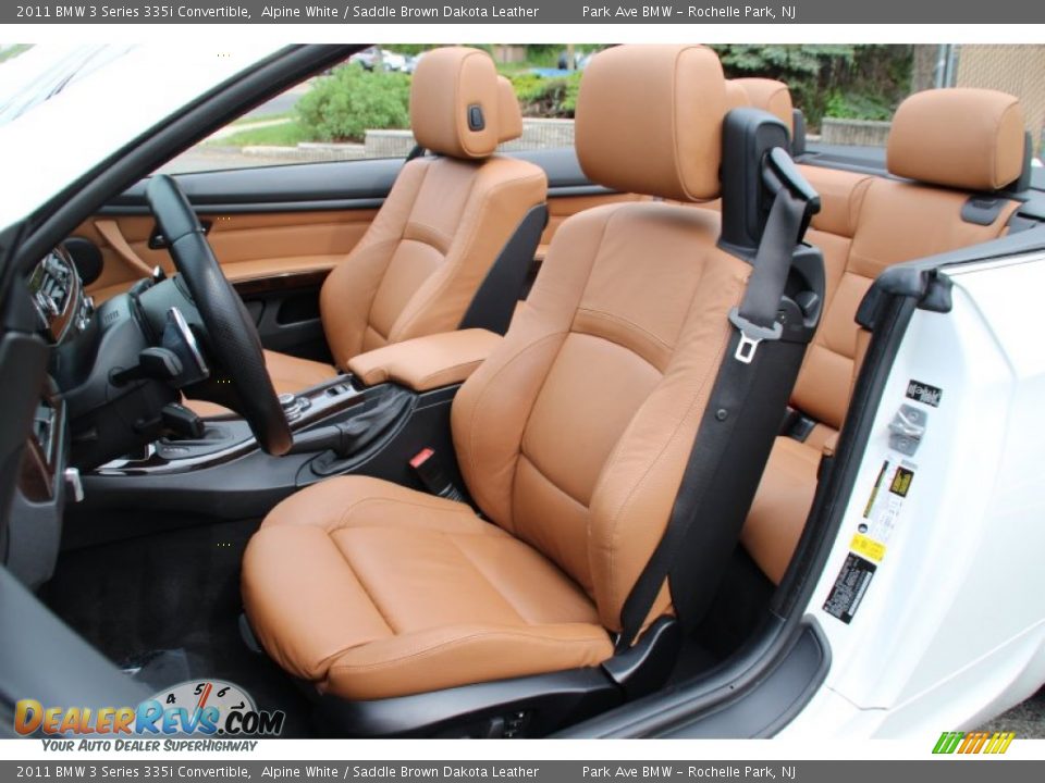 2011 BMW 3 Series 335i Convertible Alpine White / Saddle Brown Dakota Leather Photo #15