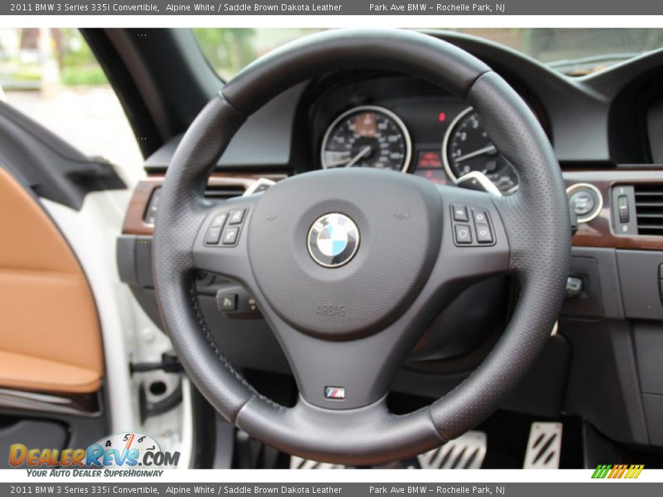 2011 BMW 3 Series 335i Convertible Alpine White / Saddle Brown Dakota Leather Photo #19