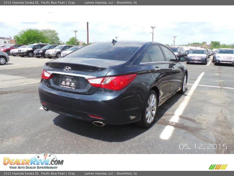 2013 Hyundai Sonata SE Pacific Blue Pearl / Gray Photo #6