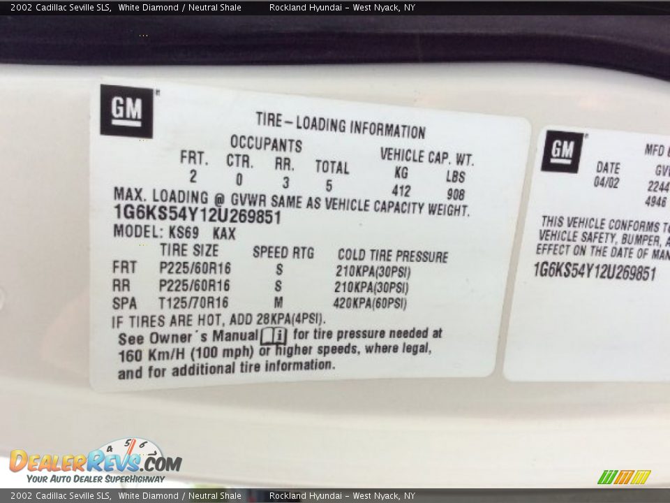 2002 Cadillac Seville SLS White Diamond / Neutral Shale Photo #29