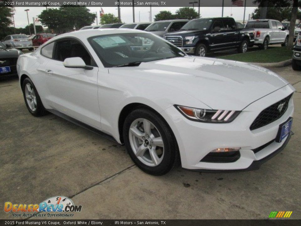 2015 Ford Mustang V6 Coupe Oxford White / Ebony Photo #1