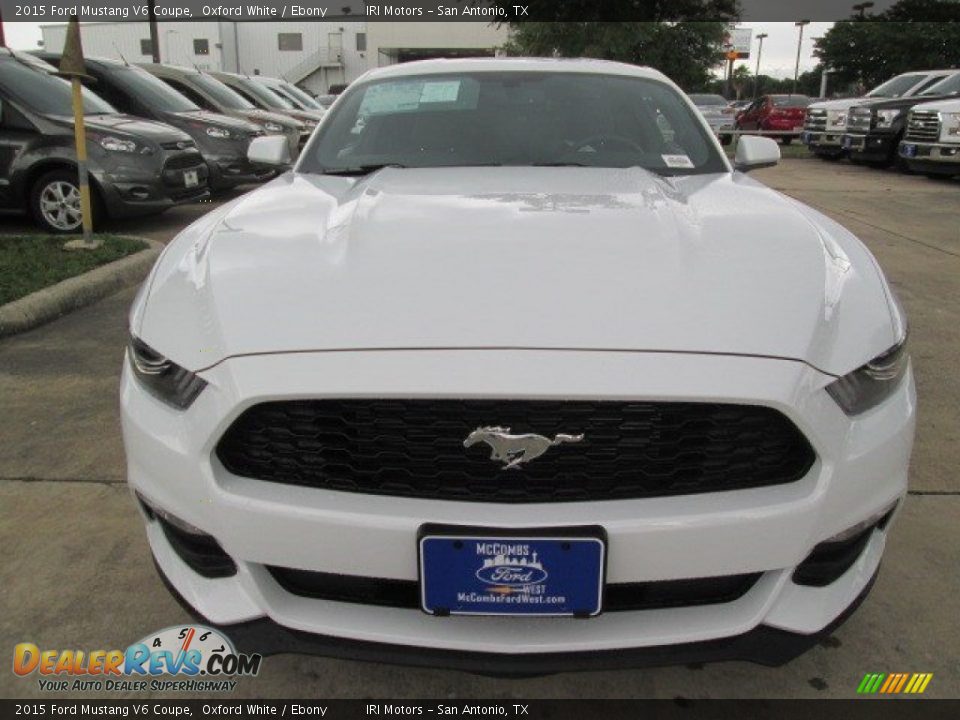 2015 Ford Mustang V6 Coupe Oxford White / Ebony Photo #8