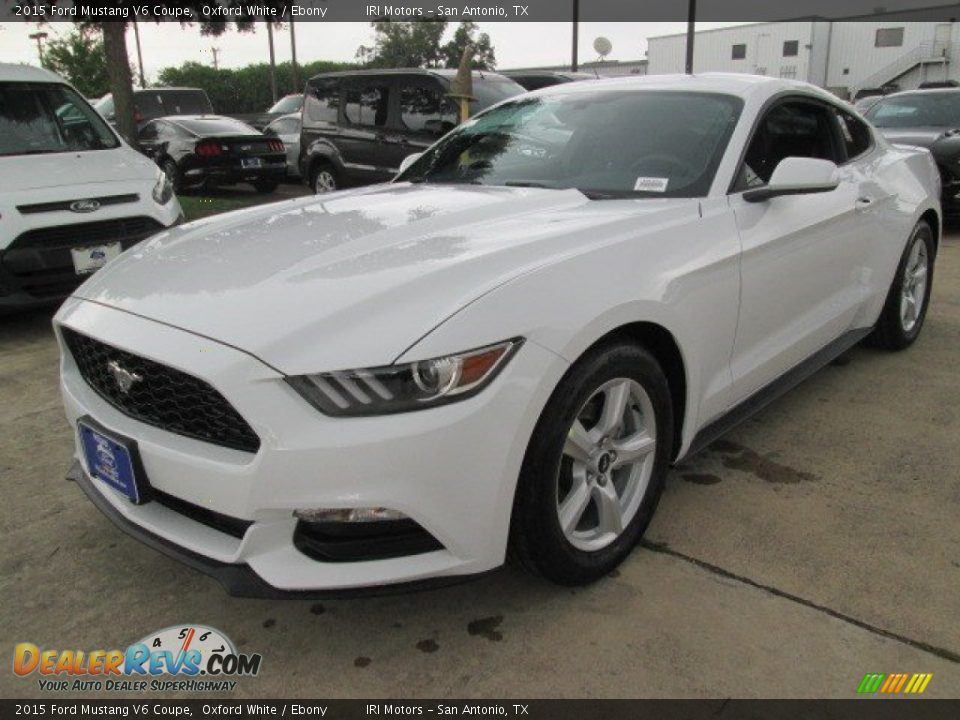 2015 Ford Mustang V6 Coupe Oxford White / Ebony Photo #10