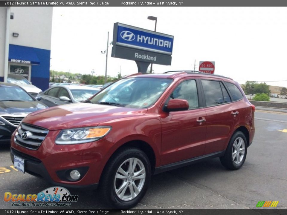 2012 Hyundai Santa Fe Limited V6 AWD Sierra Red / Beige Photo #1