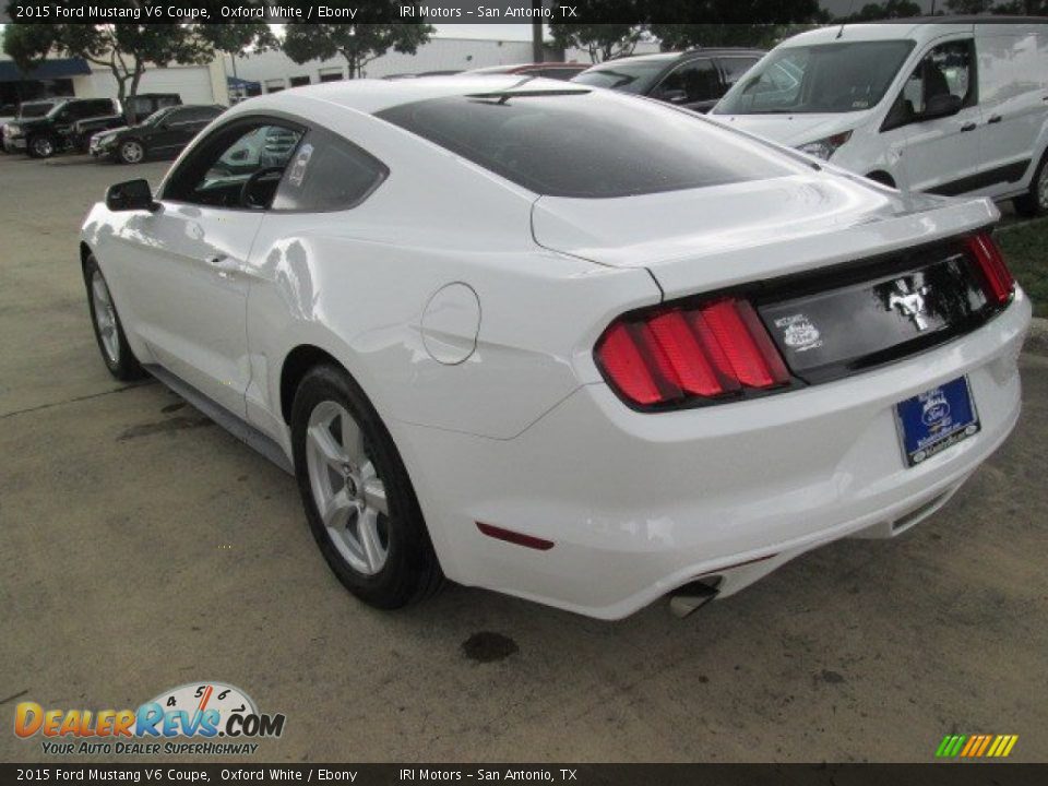 2015 Ford Mustang V6 Coupe Oxford White / Ebony Photo #12