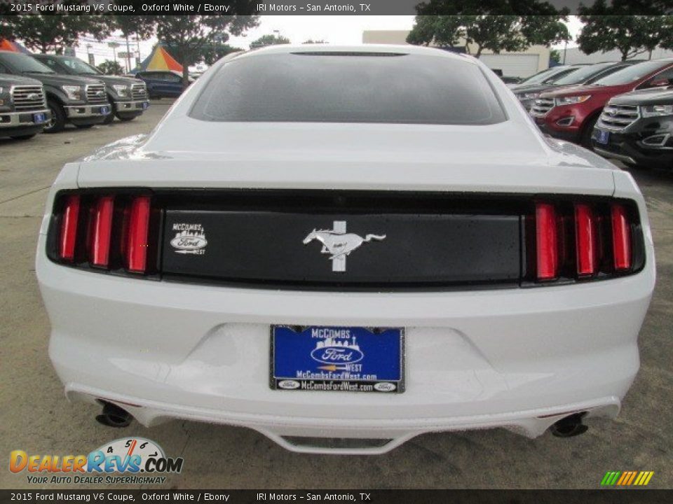 2015 Ford Mustang V6 Coupe Oxford White / Ebony Photo #15