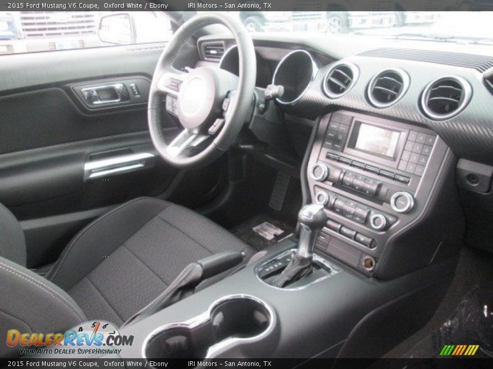 2015 Ford Mustang V6 Coupe Oxford White / Ebony Photo #22