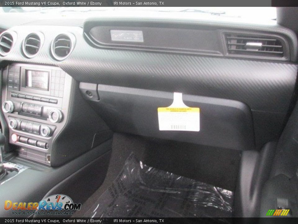 2015 Ford Mustang V6 Coupe Oxford White / Ebony Photo #25