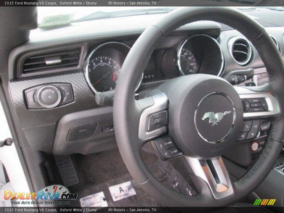 2015 Ford Mustang V6 Coupe Oxford White / Ebony Photo #28