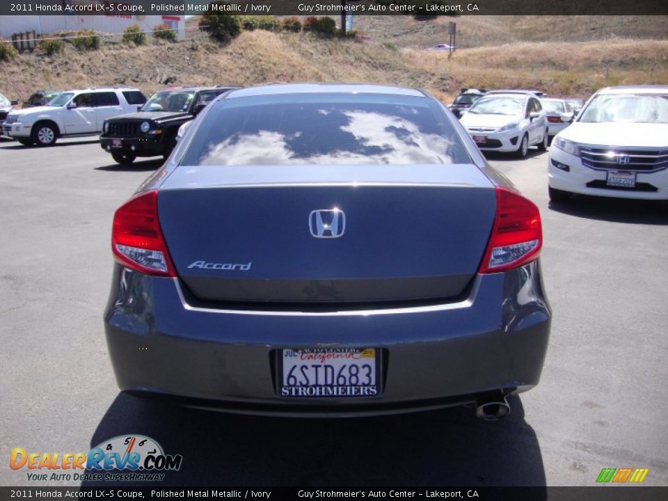 2011 Honda Accord LX-S Coupe Polished Metal Metallic / Ivory Photo #6