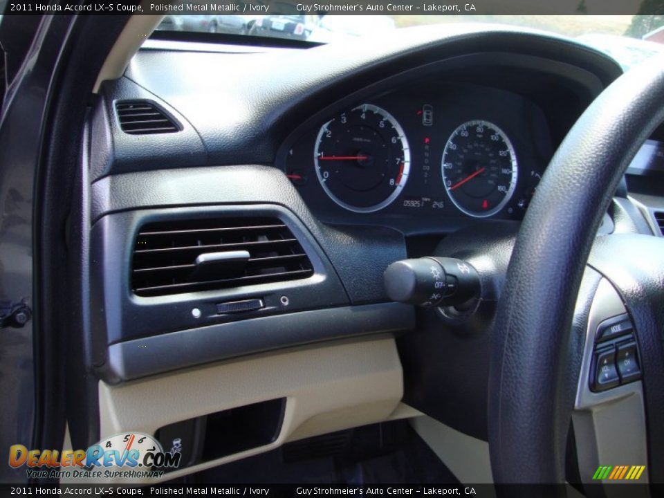 2011 Honda Accord LX-S Coupe Polished Metal Metallic / Ivory Photo #11