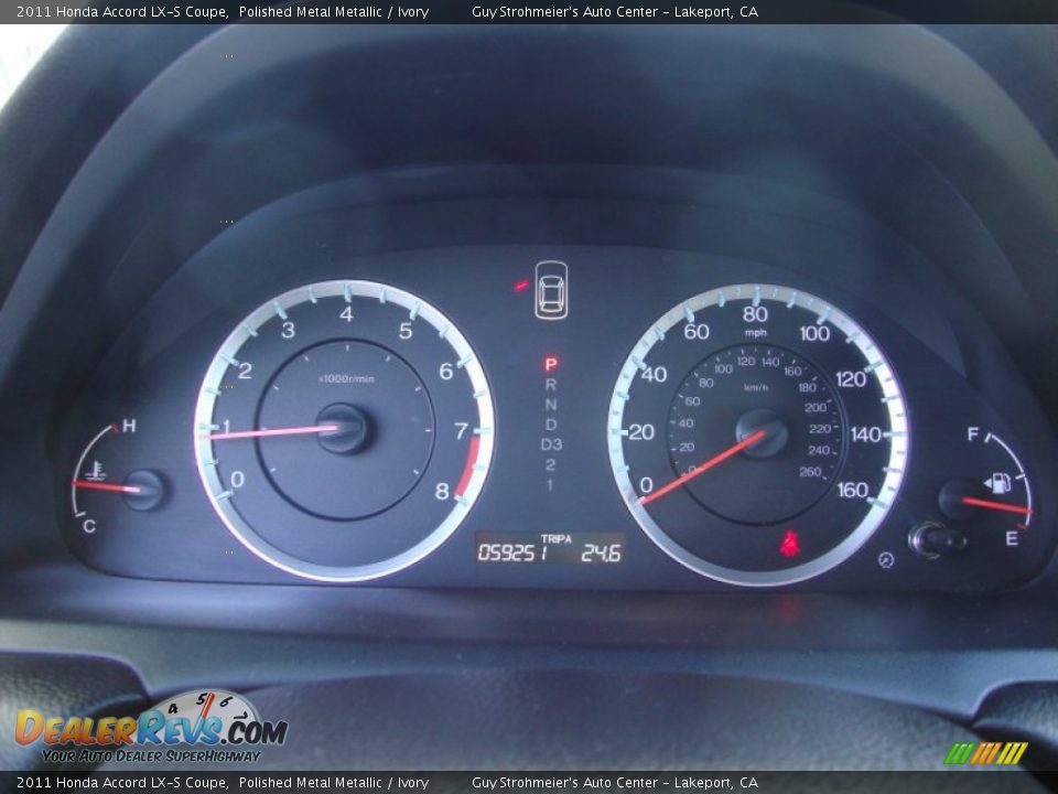 2011 Honda Accord LX-S Coupe Polished Metal Metallic / Ivory Photo #12