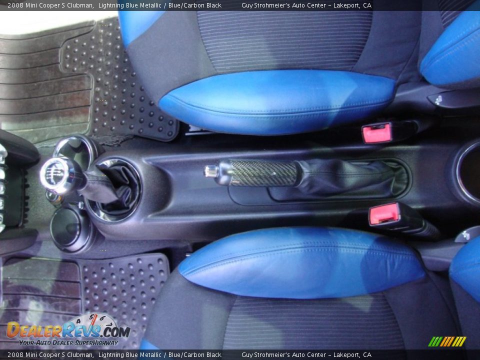 2008 Mini Cooper S Clubman Lightning Blue Metallic / Blue/Carbon Black Photo #16